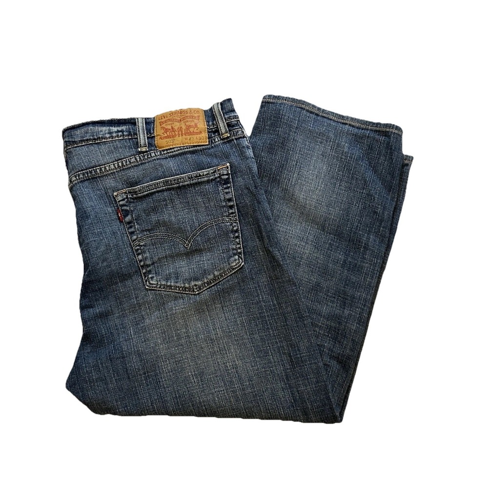 Levi 505 Jeans - Men's - 42x25.5" Straight Leg - Blue Denim 100% Cotton